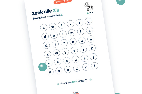 Kleine letter z van Zebra