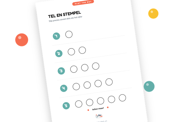 Tel en stempel (1-5)