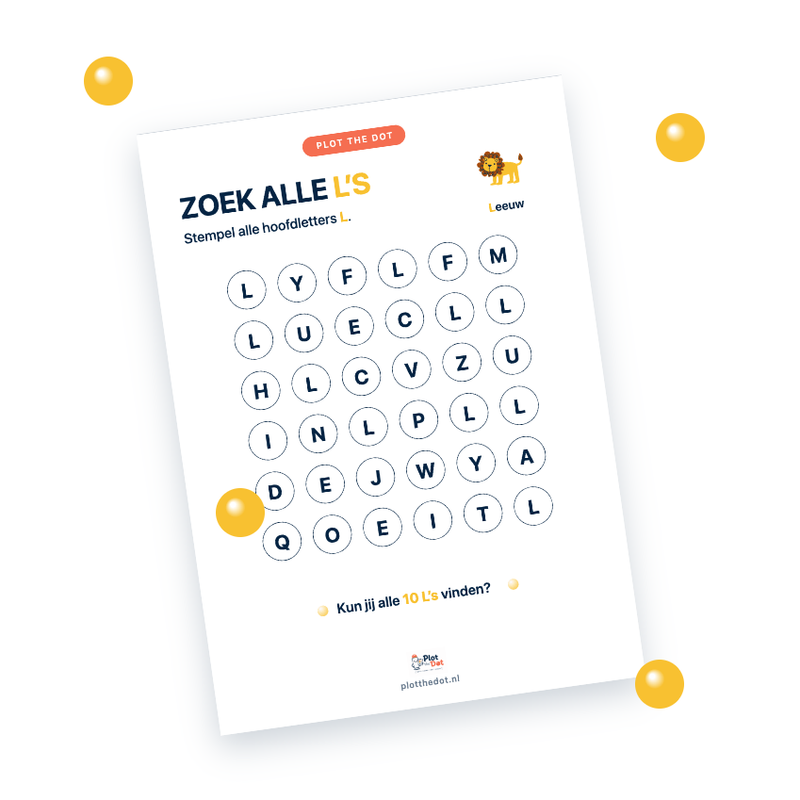 Voorbeeld van Hoofdletter L van Leeuw