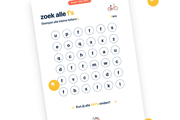 Kleine letter f van Fiets