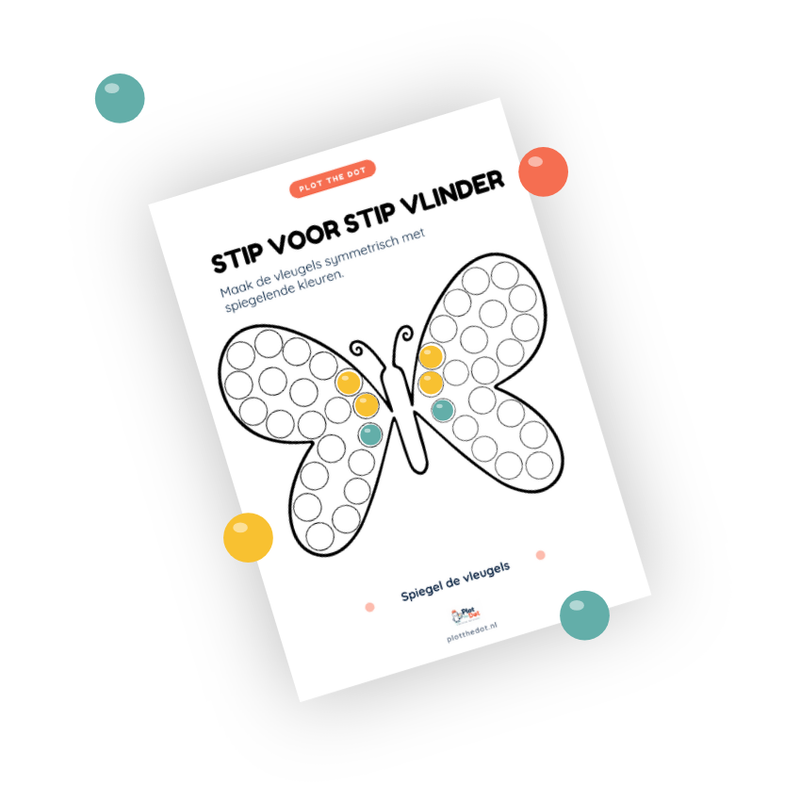 Voorbeeld van Stip-voor-stip vlinder