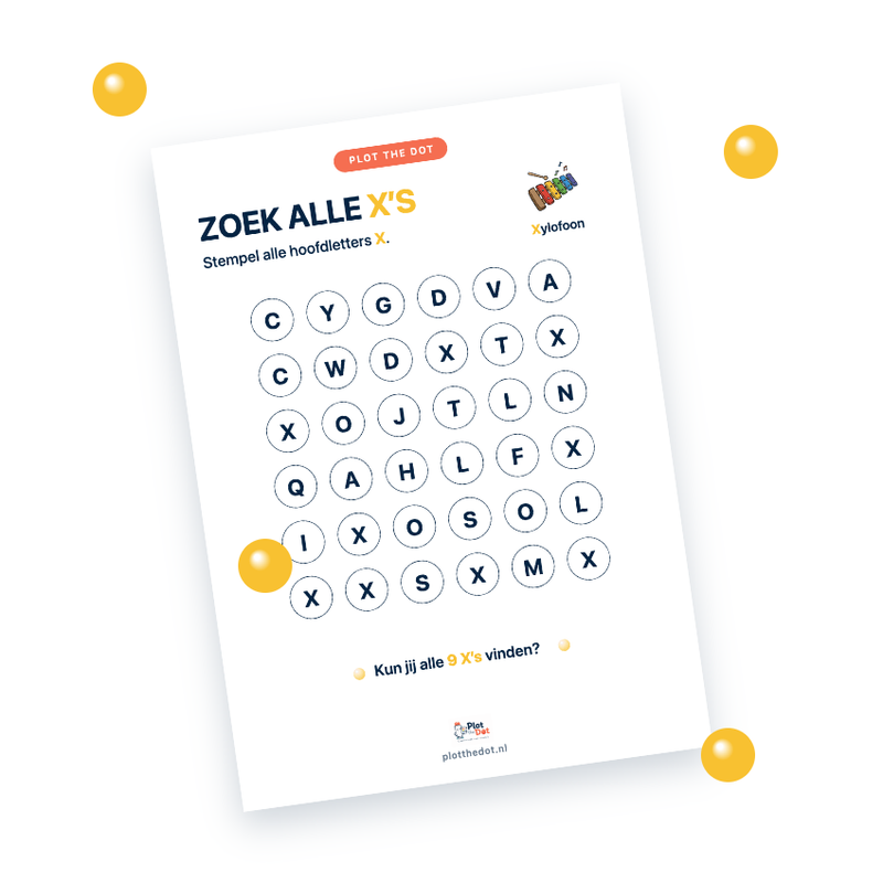 Voorbeeld van Hoofdletter X van Xylofoon