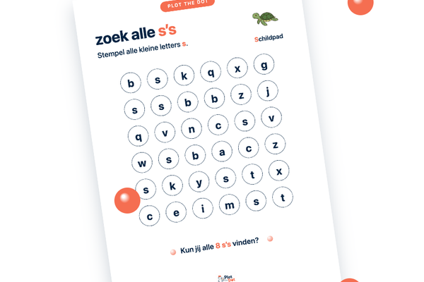 Kleine letter s van Schildpad