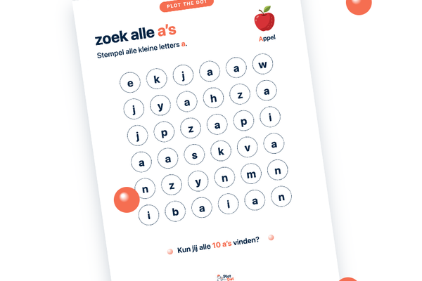 Kleine letter a van Appel