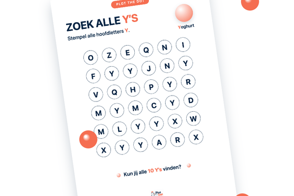 Hoofdletter Y van Yoghurt