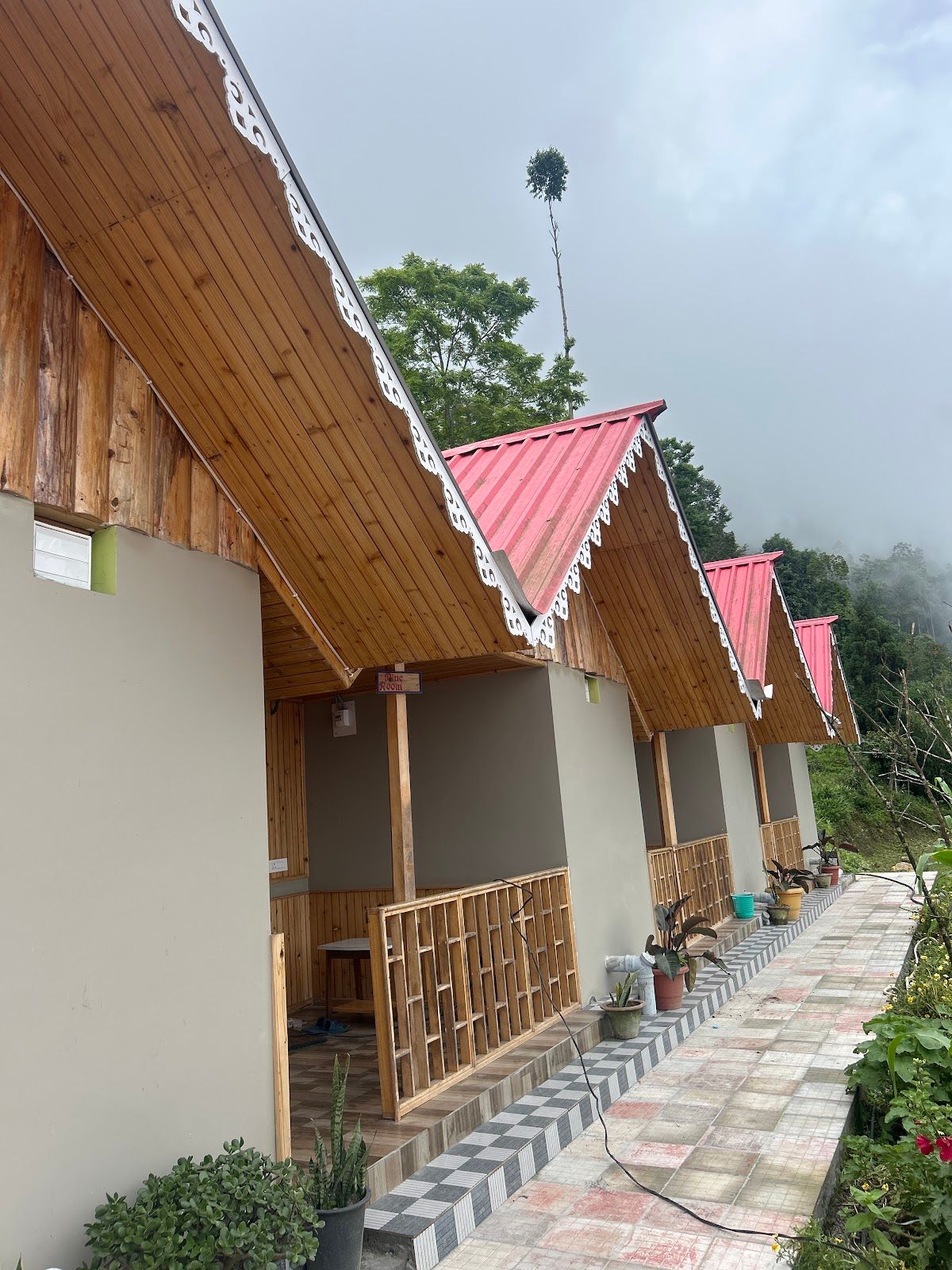Wood-panelled homestay in Sikkim with views