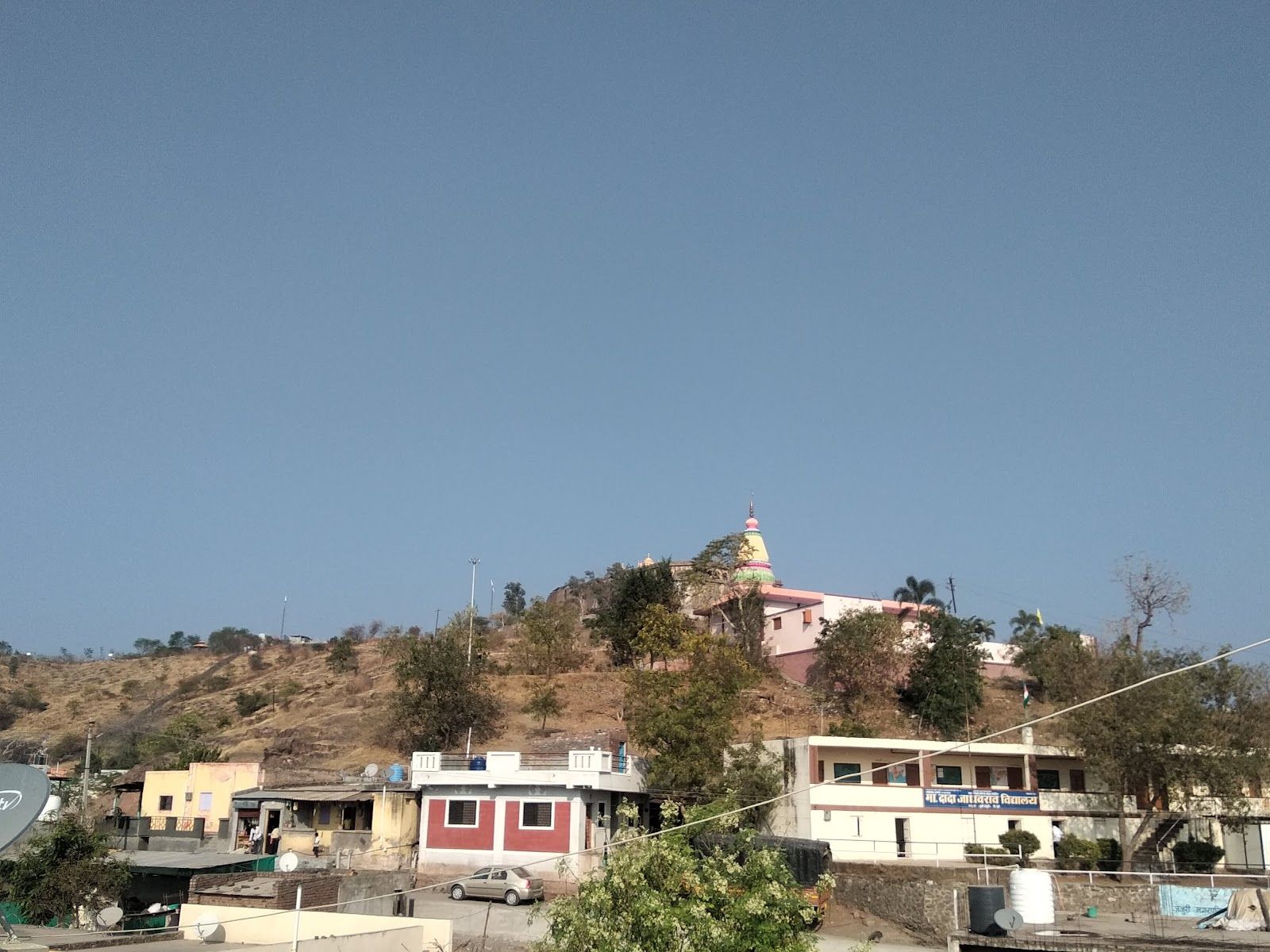 Hotel at the temple base in Jejuri