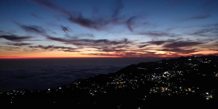 Landour hill-view fireplace cottage UK
