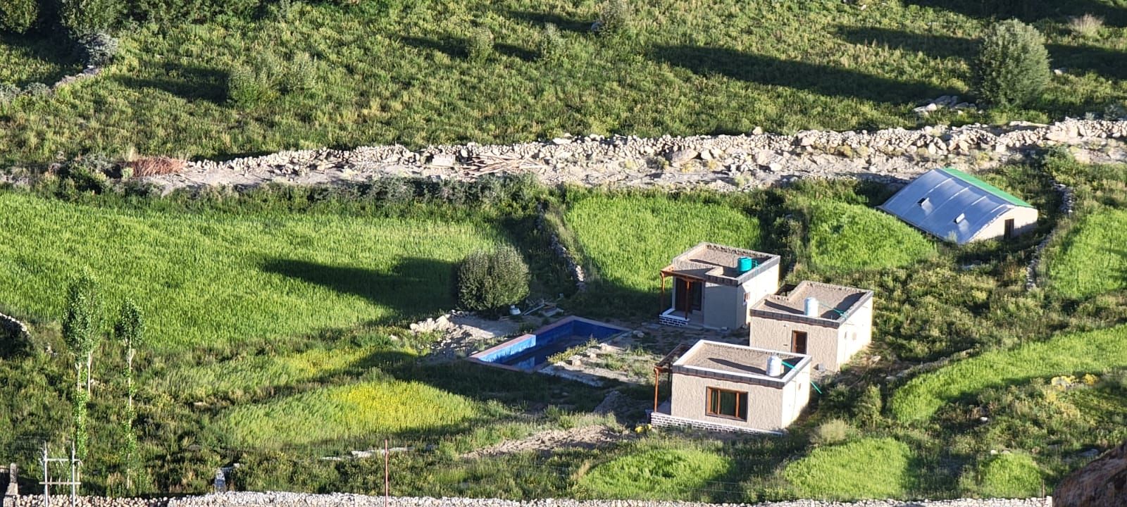A Ladakh lodge with a pool, near Leh