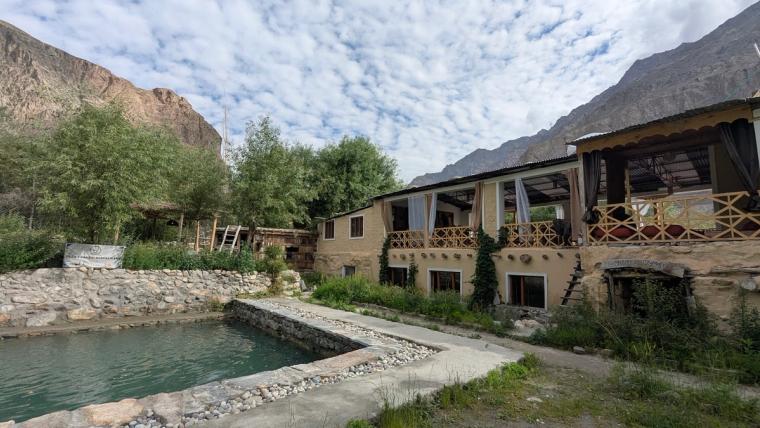 Guest house in Turtuk, Ladakh, with a pool