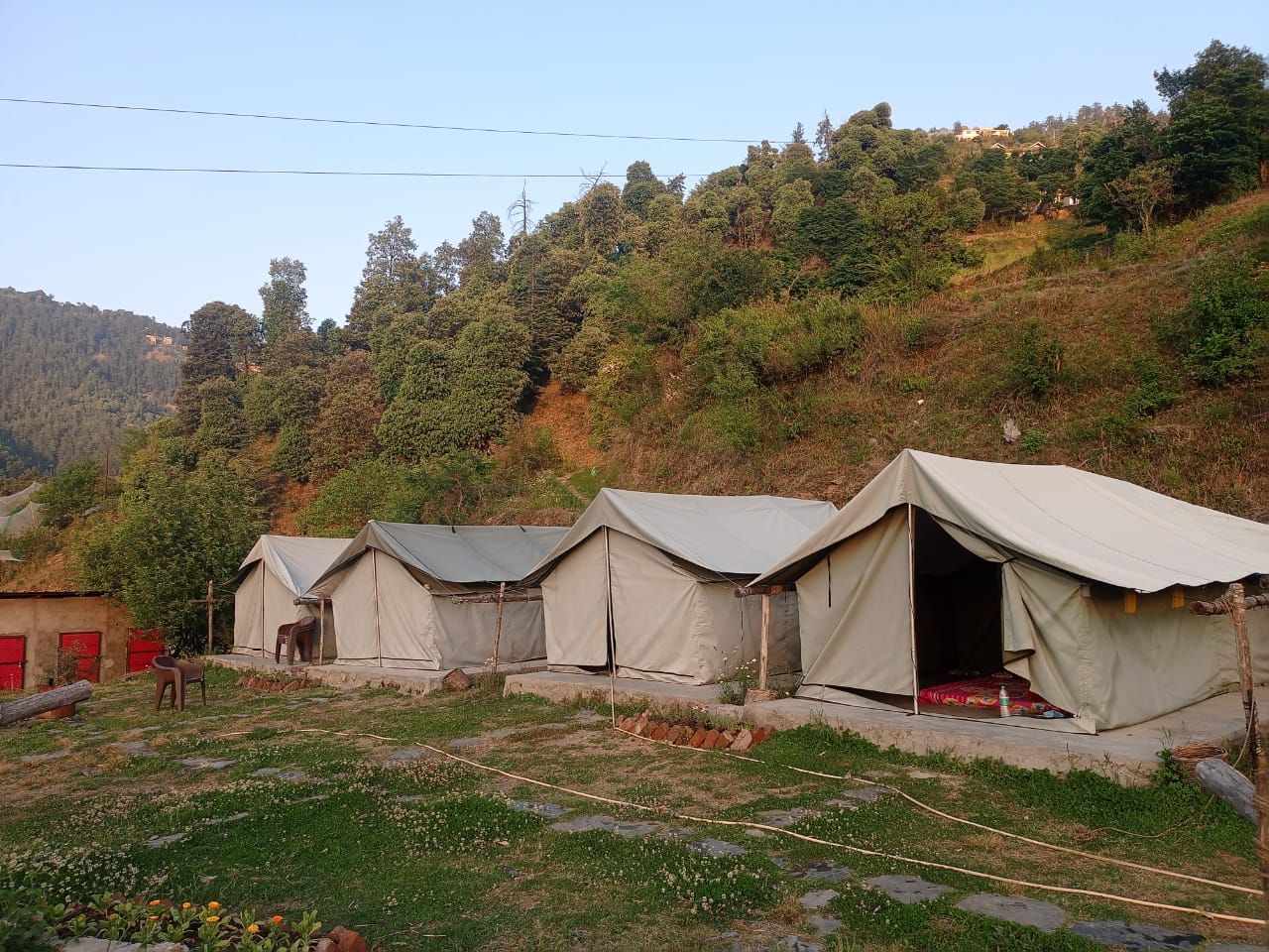 Tent Camp w/ Bonfire & Home Meals, HP in Mashobra, HP 1