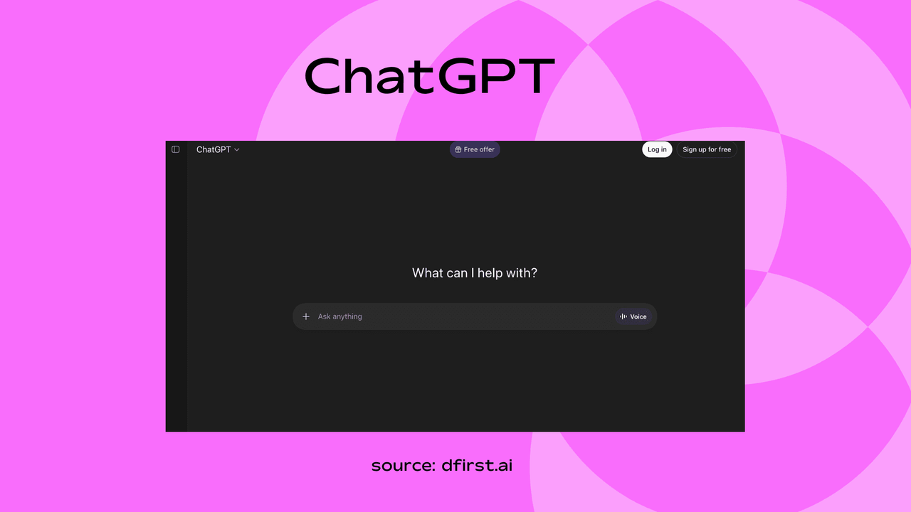 Screenshot of the ChatGPT homepage showing the 'What can I help with?' prompt box