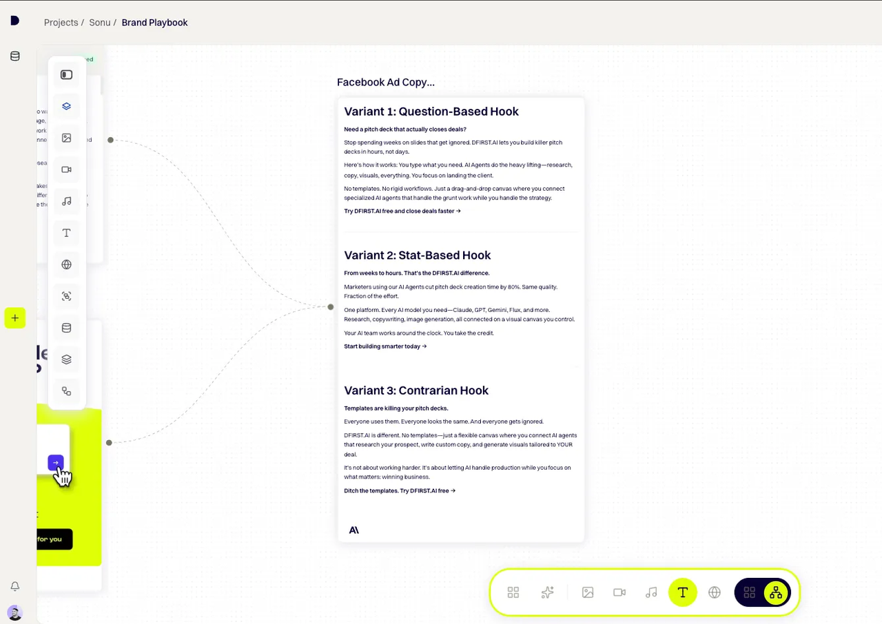DFIRST whiteboard screenshot: Click Generate