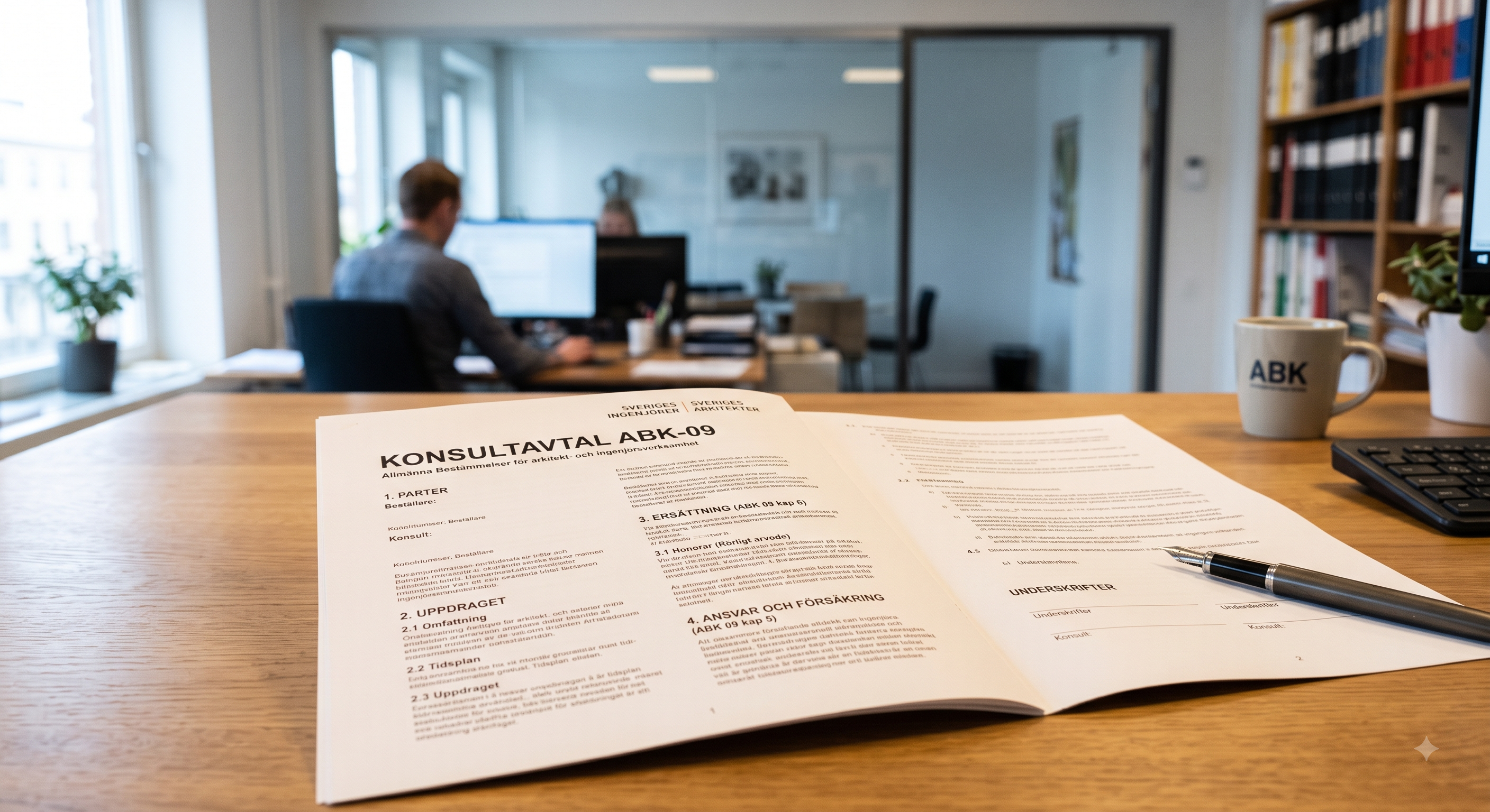 Konsultavtal på ABK-09 enligt projektering