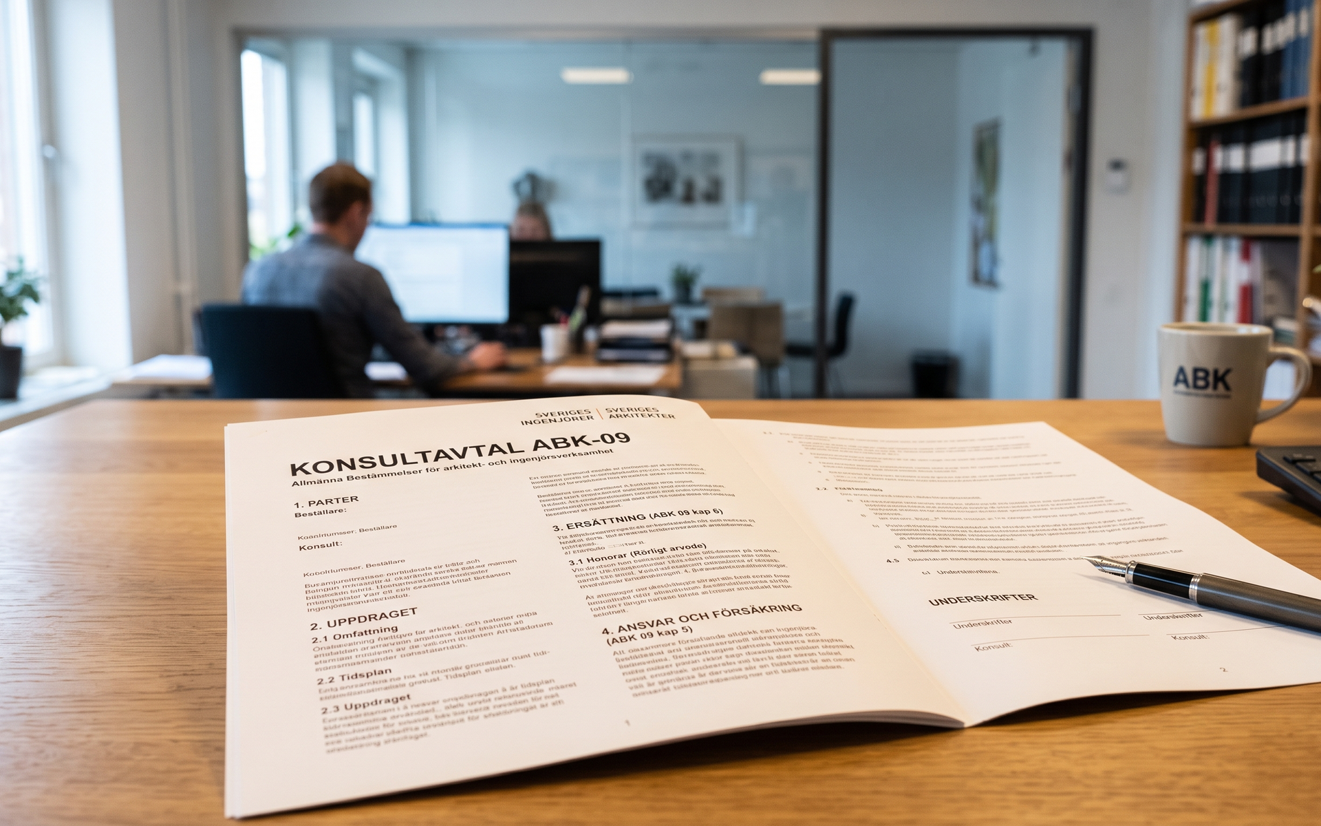 Konsultavtal på ABK-09 enligt projektering