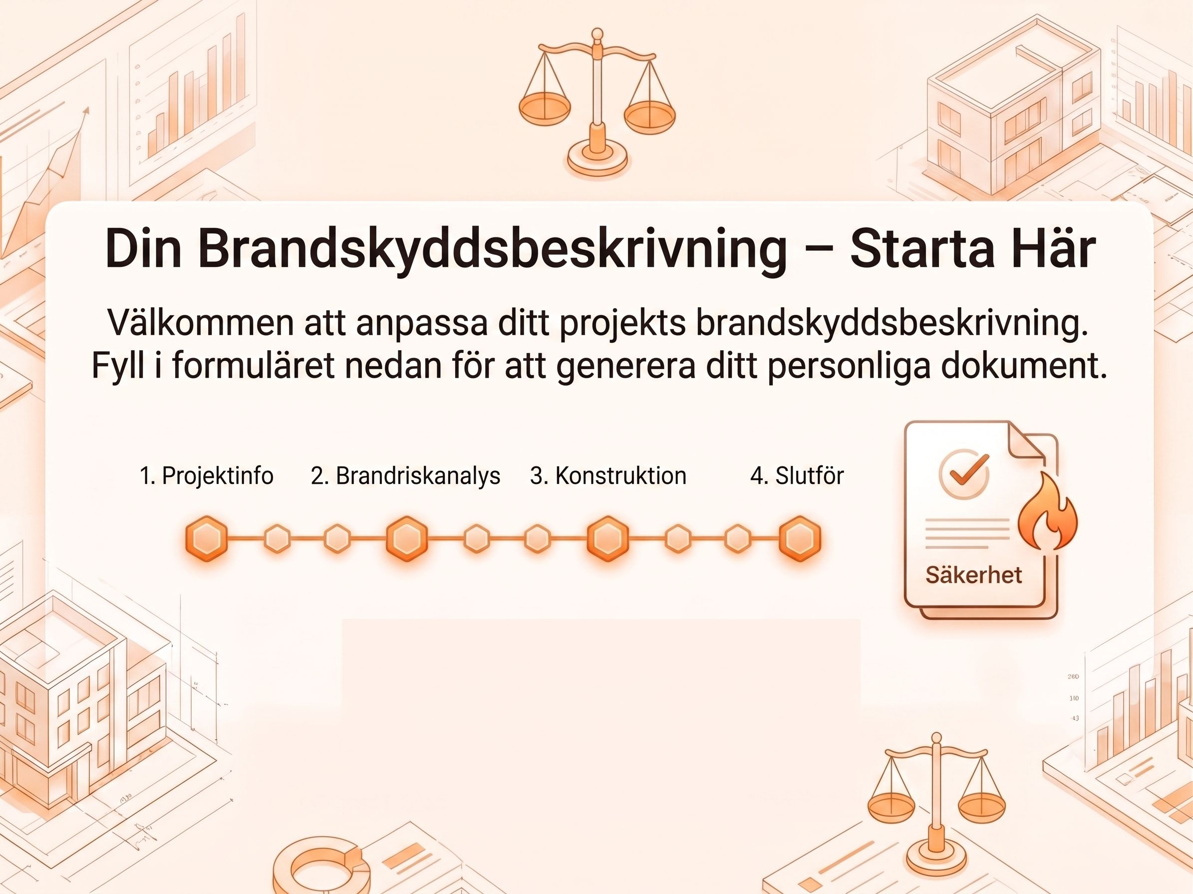Process för brandskyddsbeskrivning