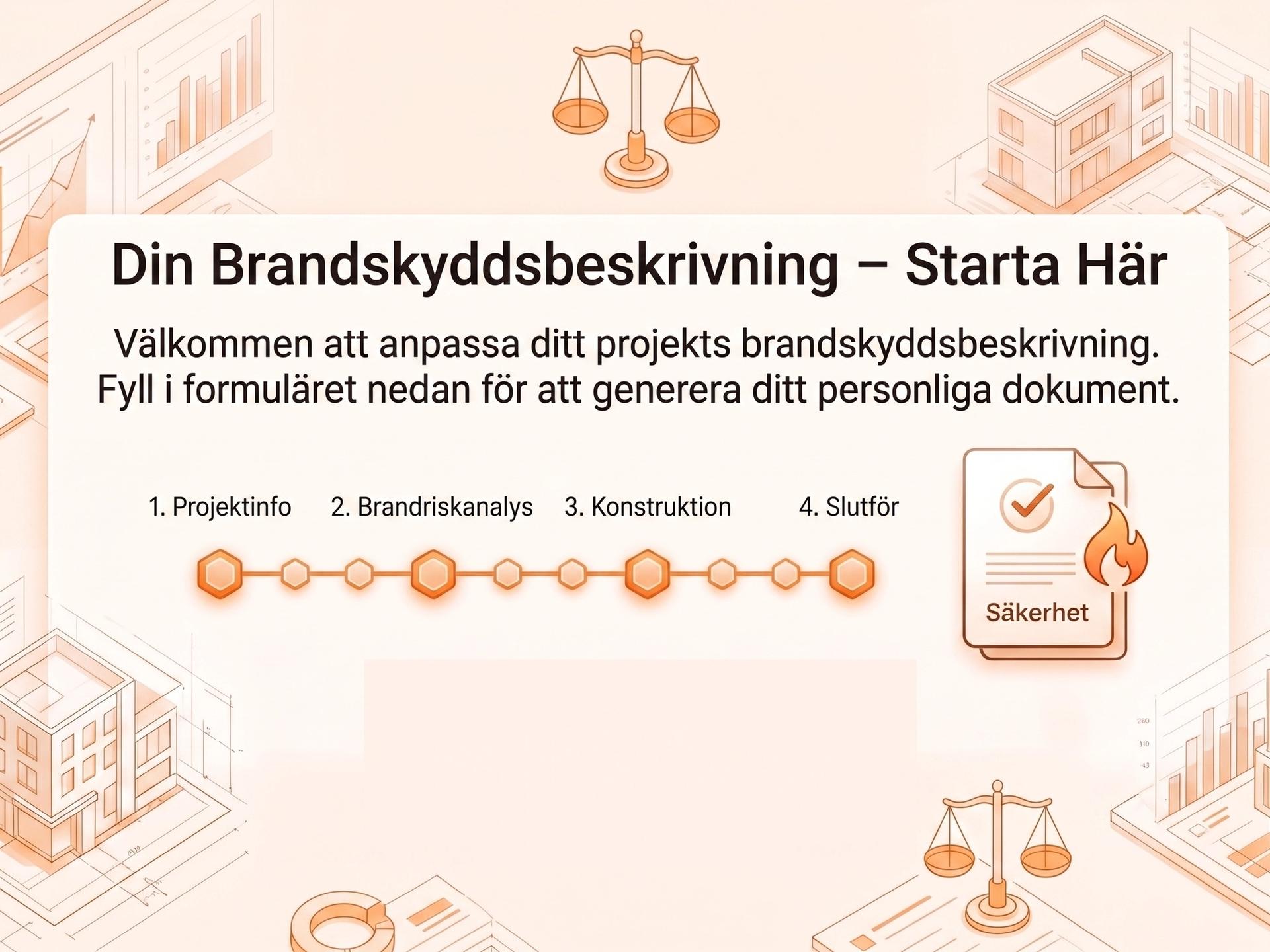 Process för brandskyddsbeskrivning