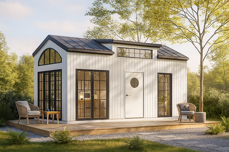 Attefallshus ÄNGSRO bygglovsritning 30 kvm med loft