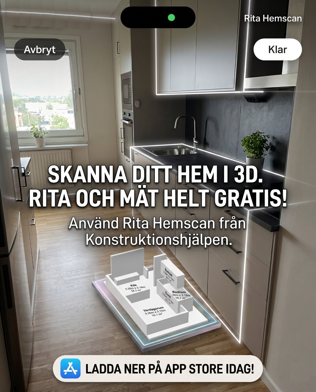 Rita Hemscan scanna planlösning inmätning gratis