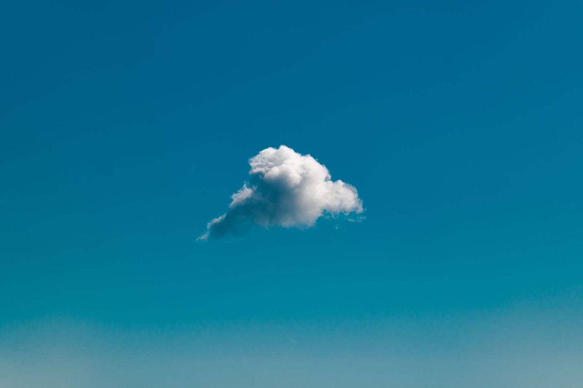 Lone cloud in sky