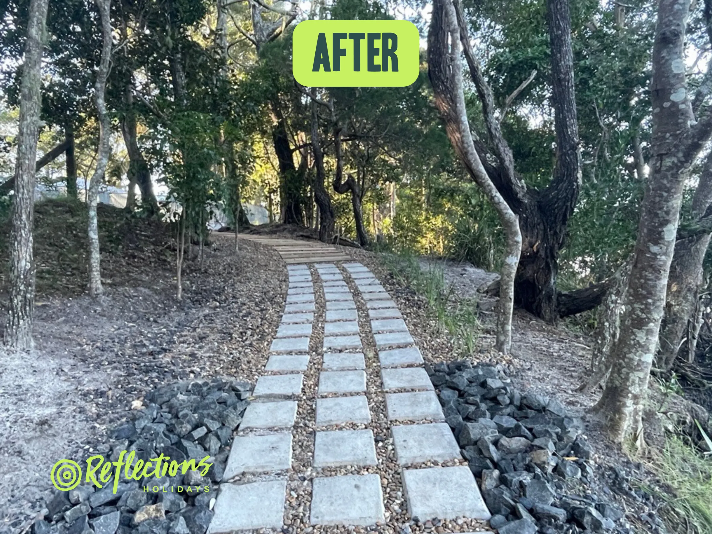 New path up to the pines precinct
