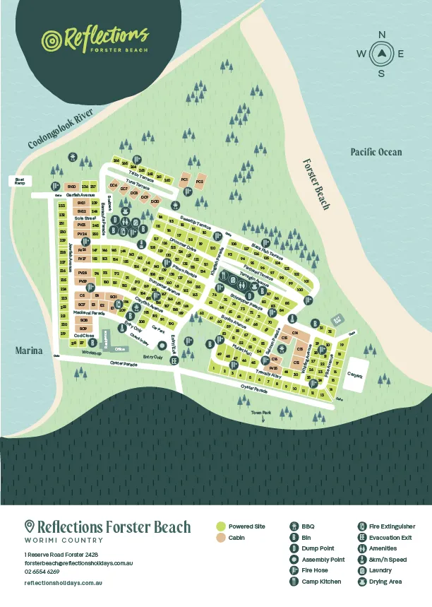 Reflections_Forster-Beach_Holiday_and_caravan-park_map