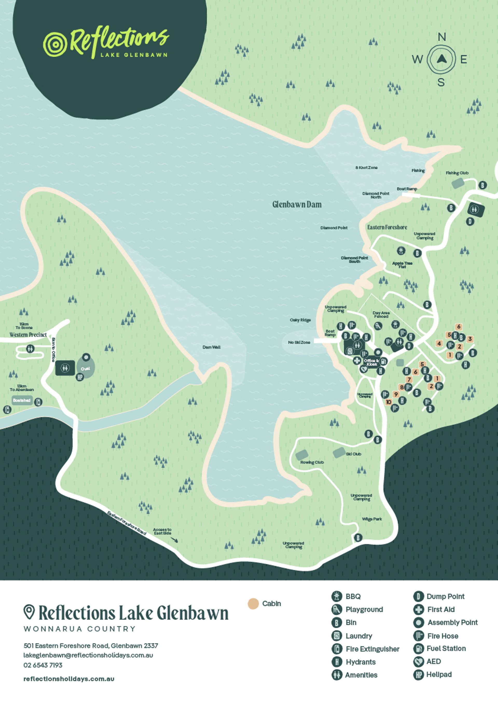 Reflections_Lake-Glenbawn_Holiday_and_caravan-park_Map