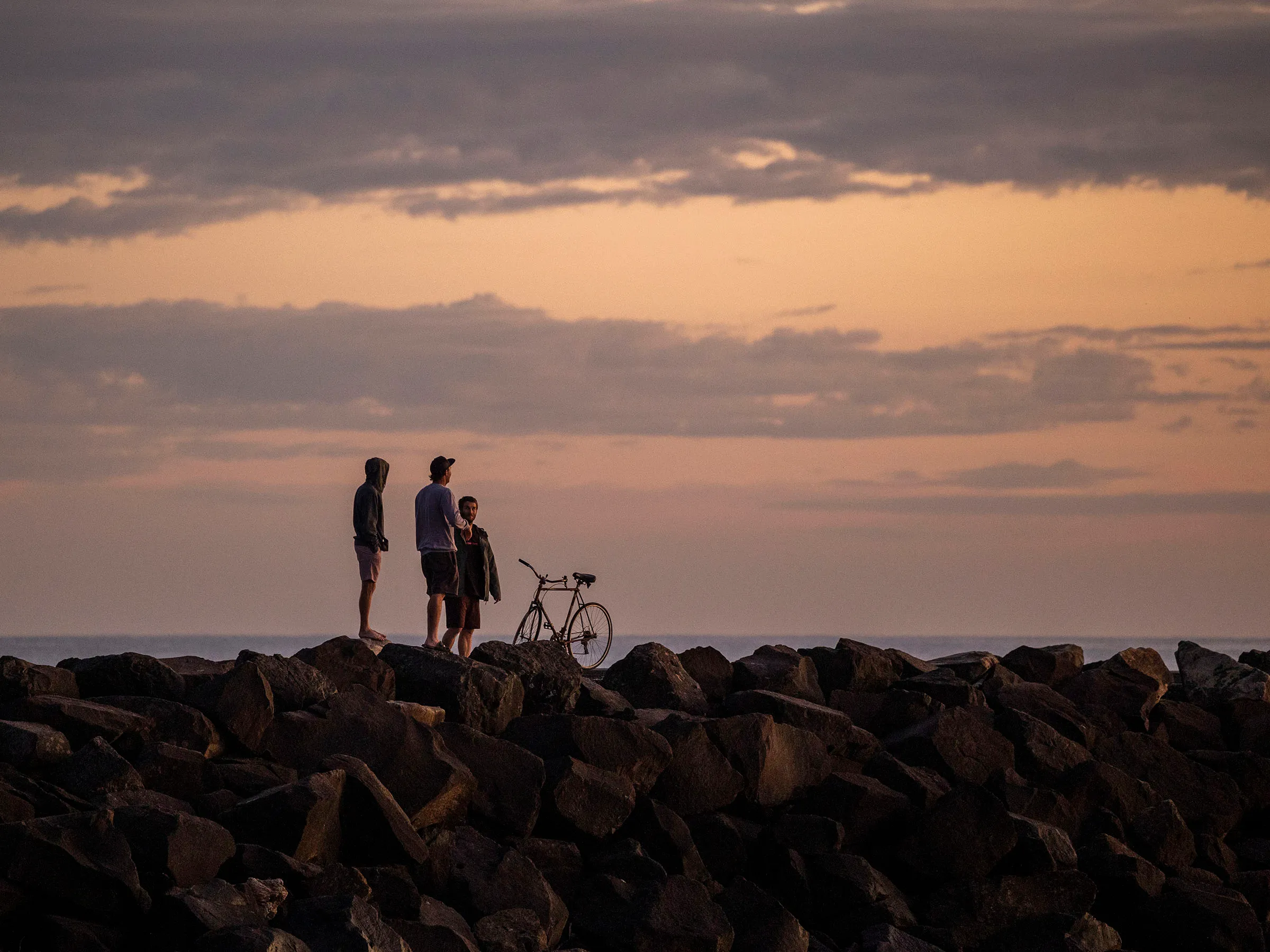 Reflections Holidays Massy Greene Holiday & Caravan park Family of three bike ride looking out over Southern Breakwater walk