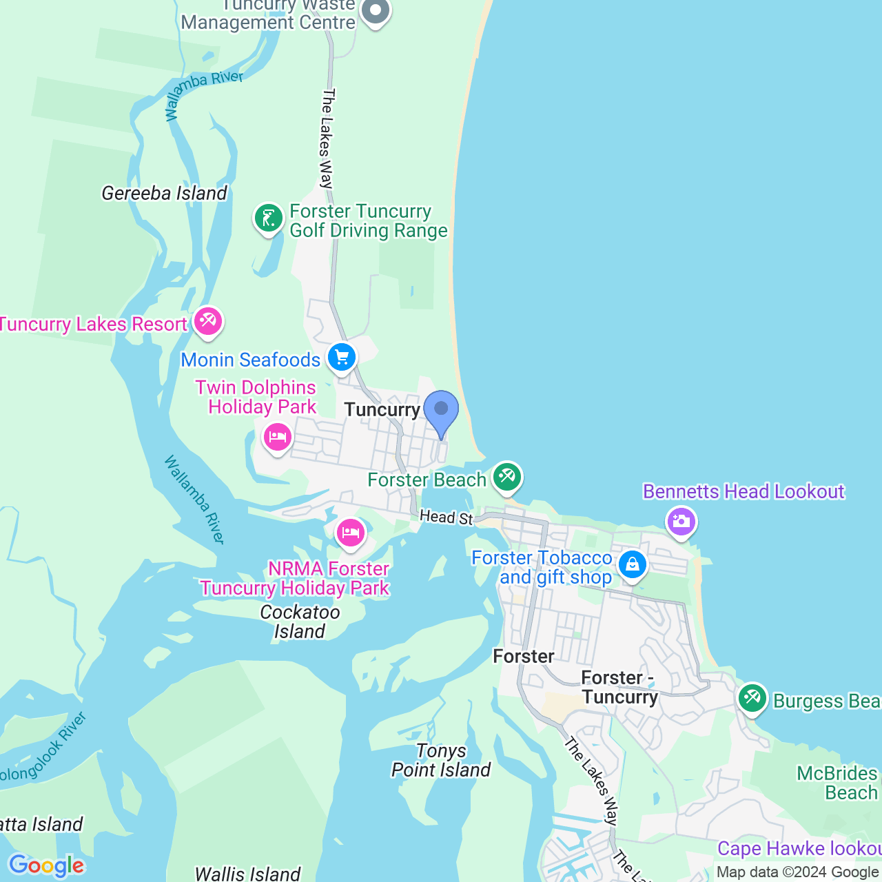 Tuncurry Google Map Image