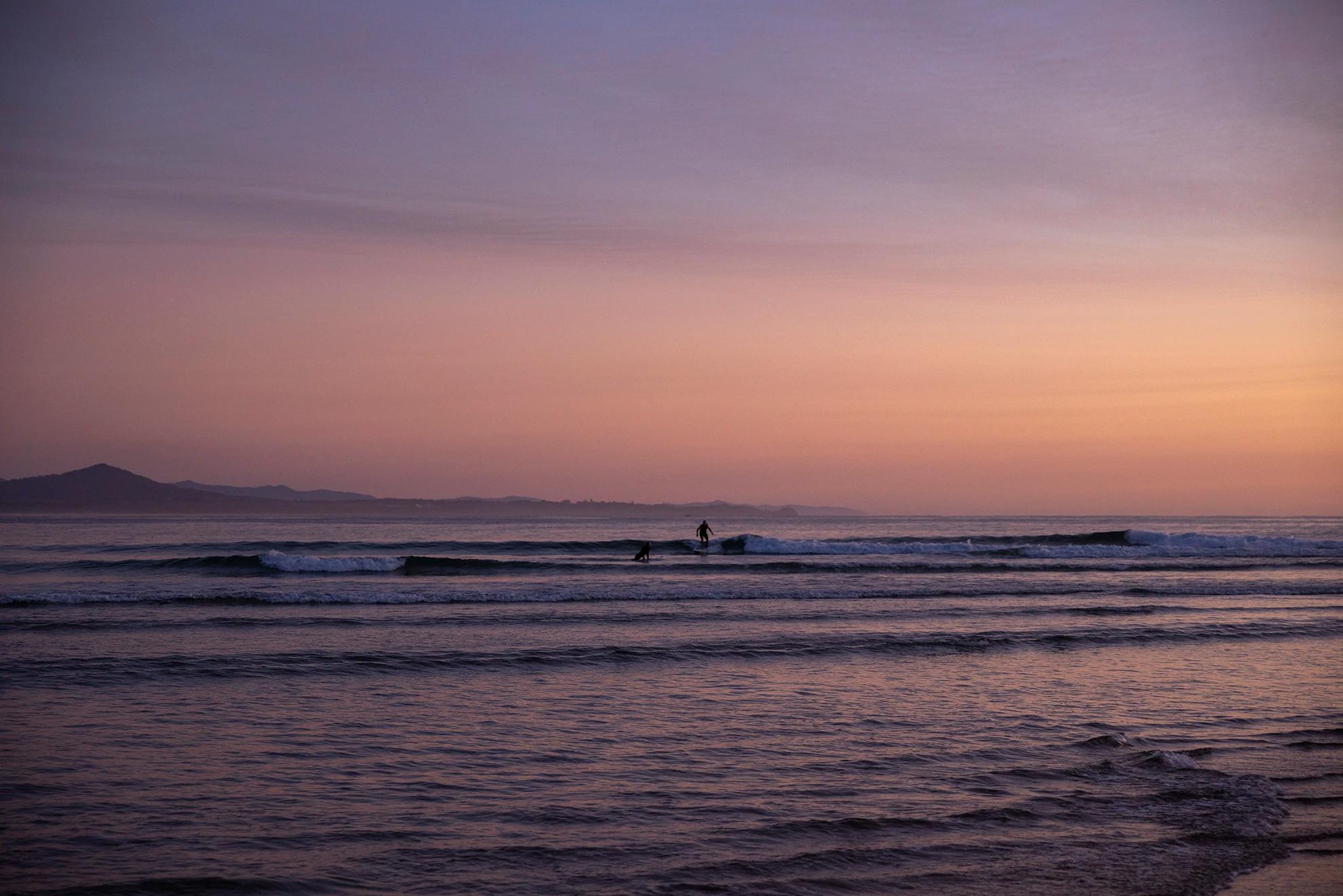 Reflections Scotts Head holiday and caravan park Scotts Head Beach sunset surfing