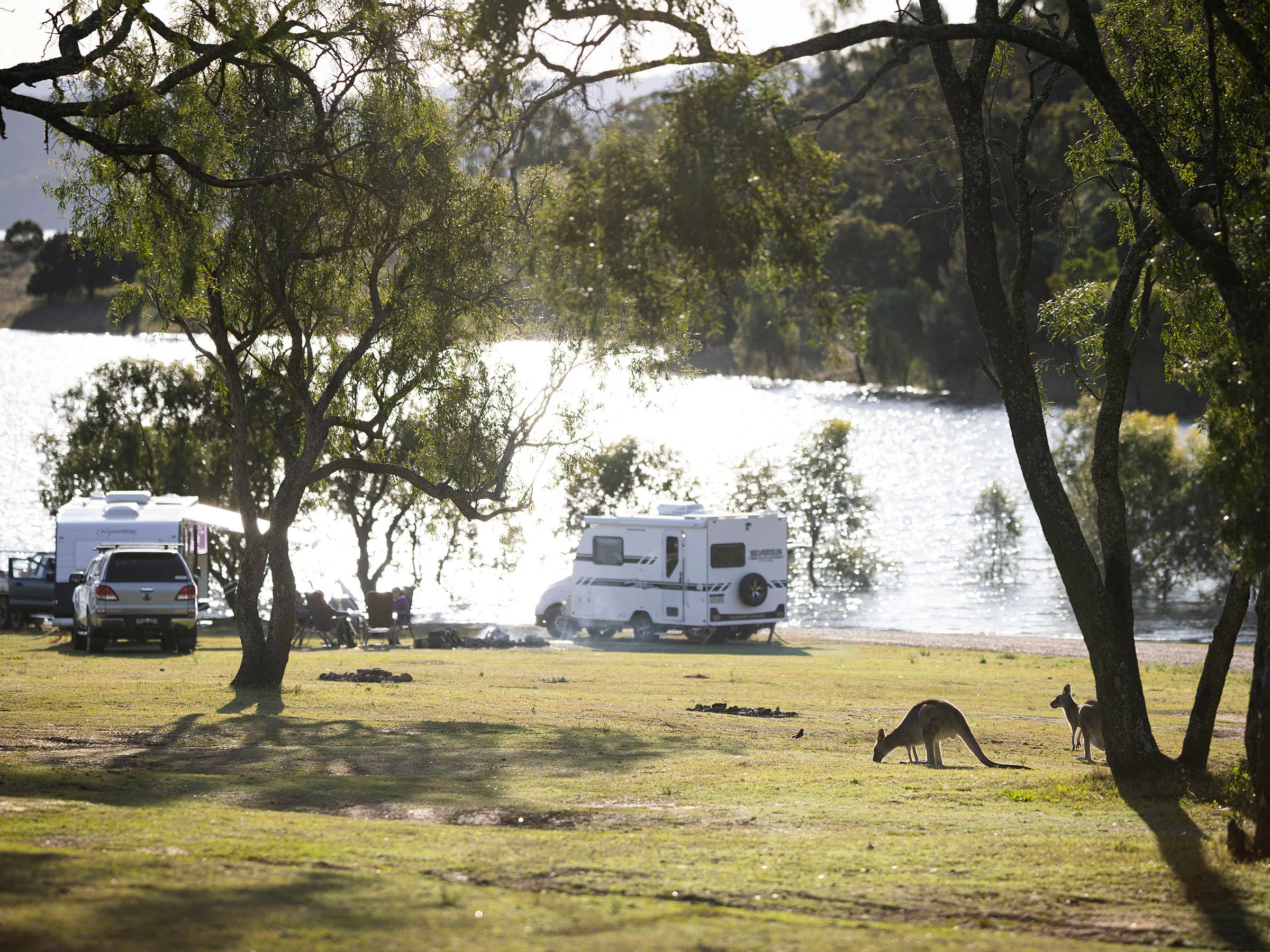 Reflections Holidays Lake Glenbawn caravan park unpowered camping