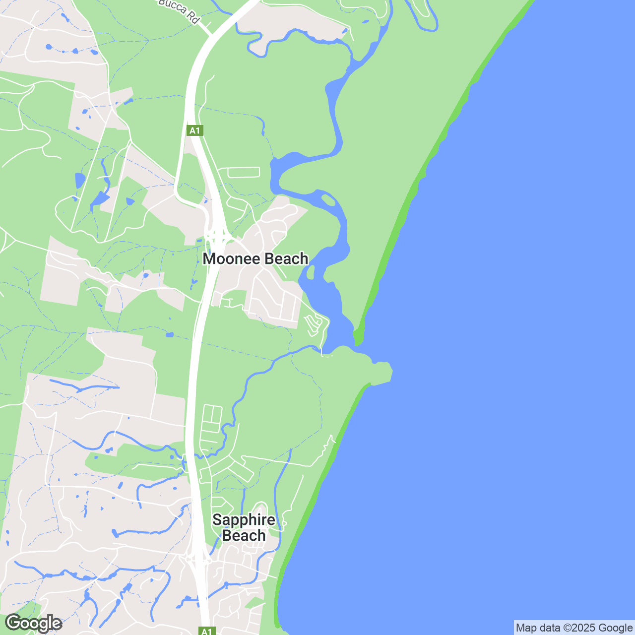 Moonee Beach Region Map