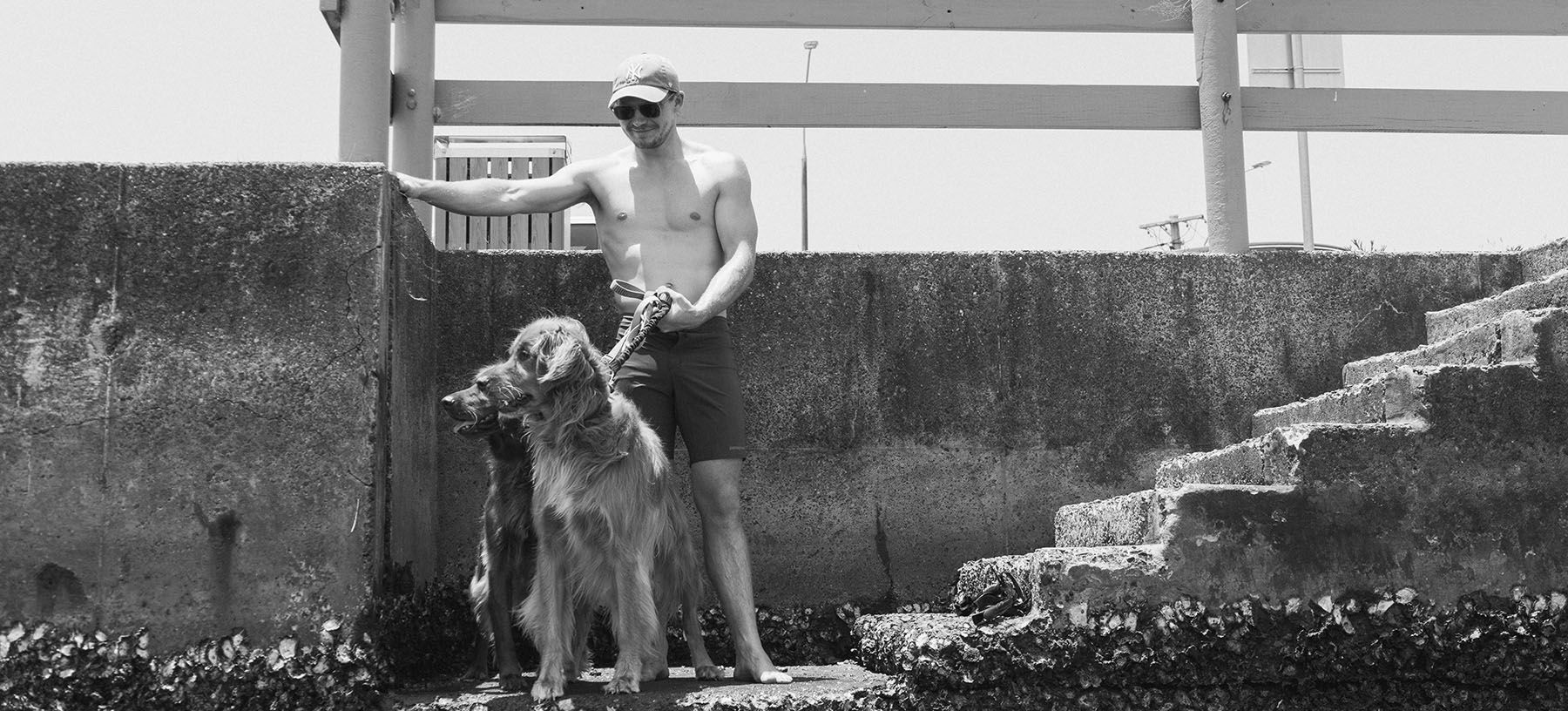 Lauren Boundy camping with dogs