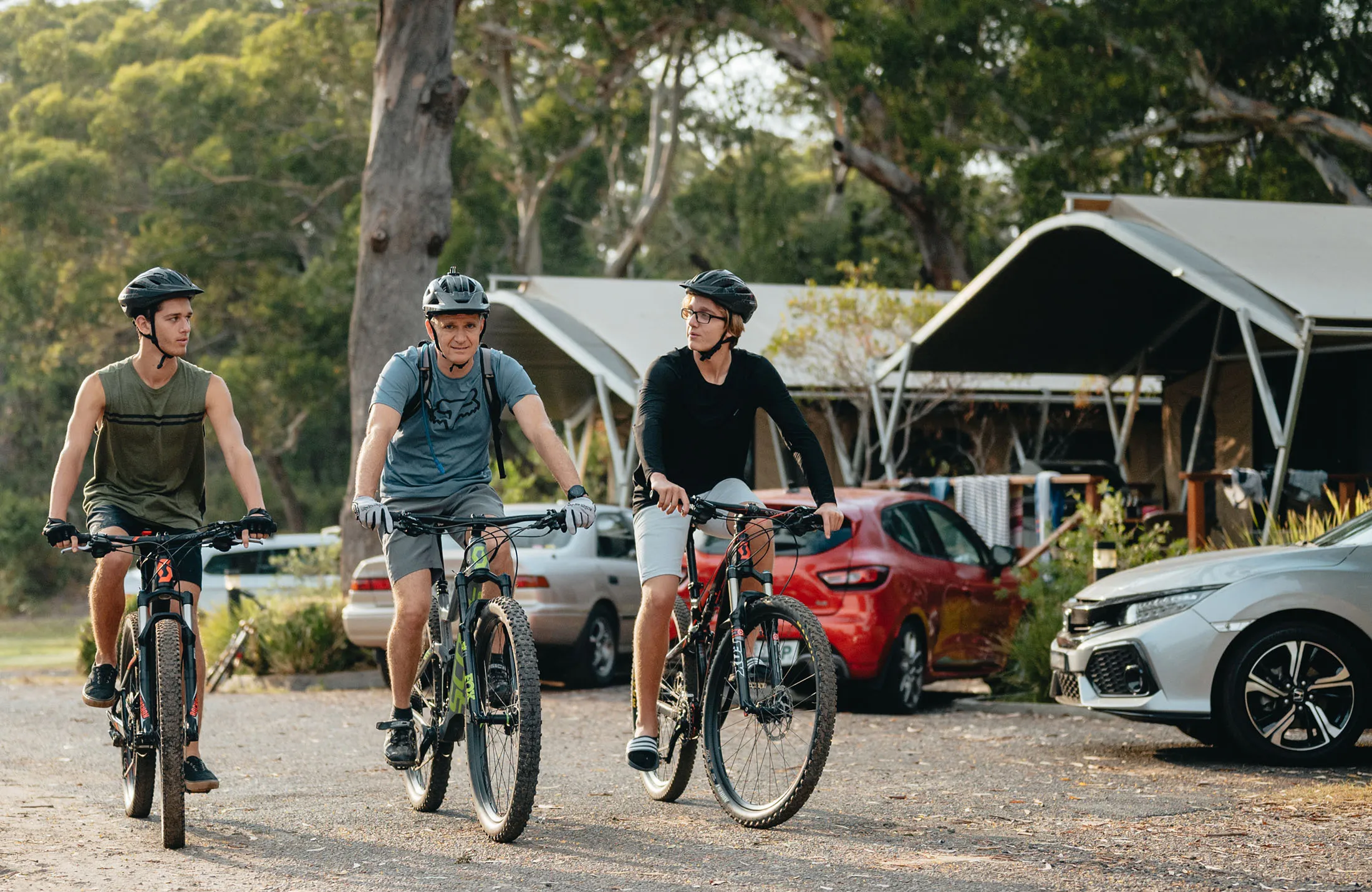 Reflections Holidays Jimmys Beach holiday & caravan park family cycling