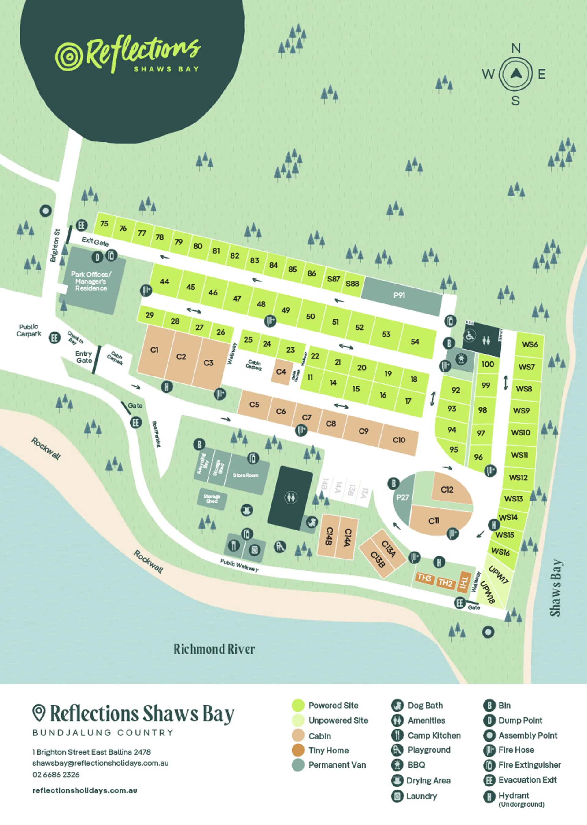 Reflections_Shaws-Bay_Holiday_and_caravan-park_Map