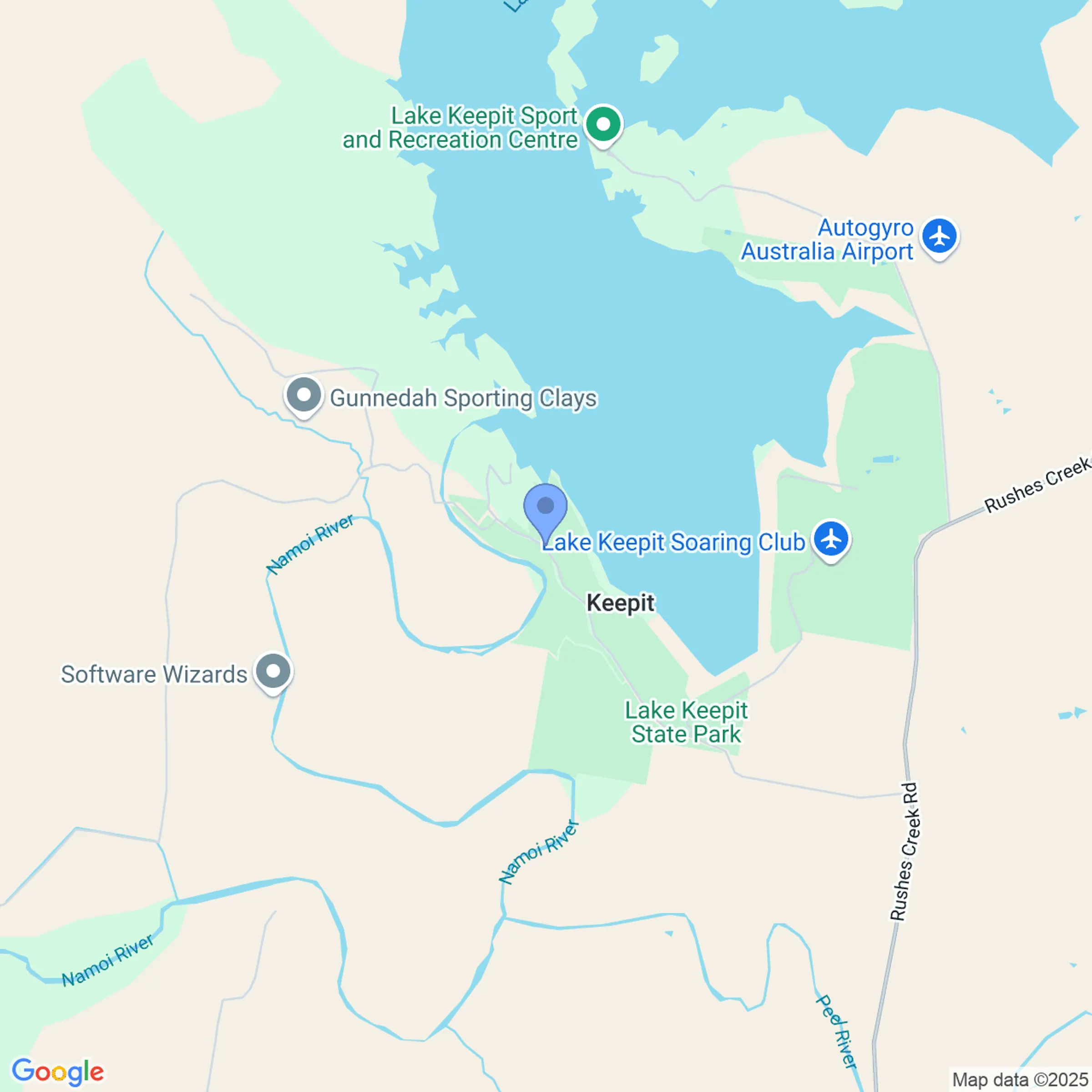 Wilderluxe Lake Keepit Google Map Image