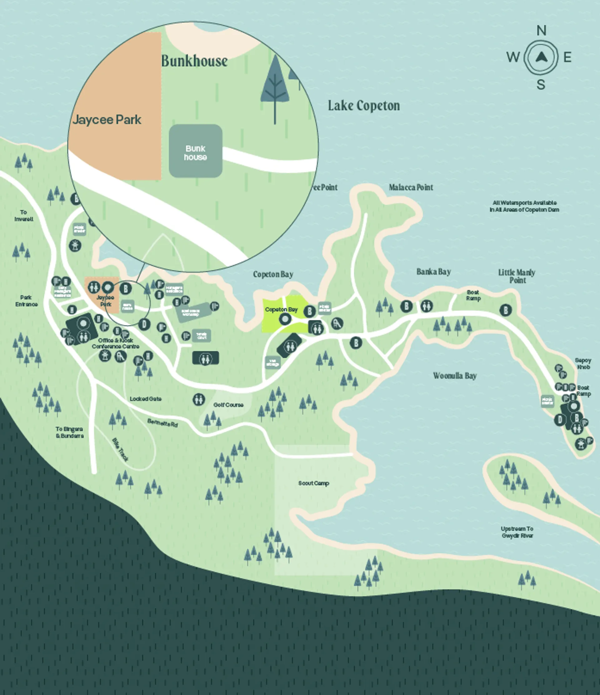 Copeton Waters Bunkhouse Location