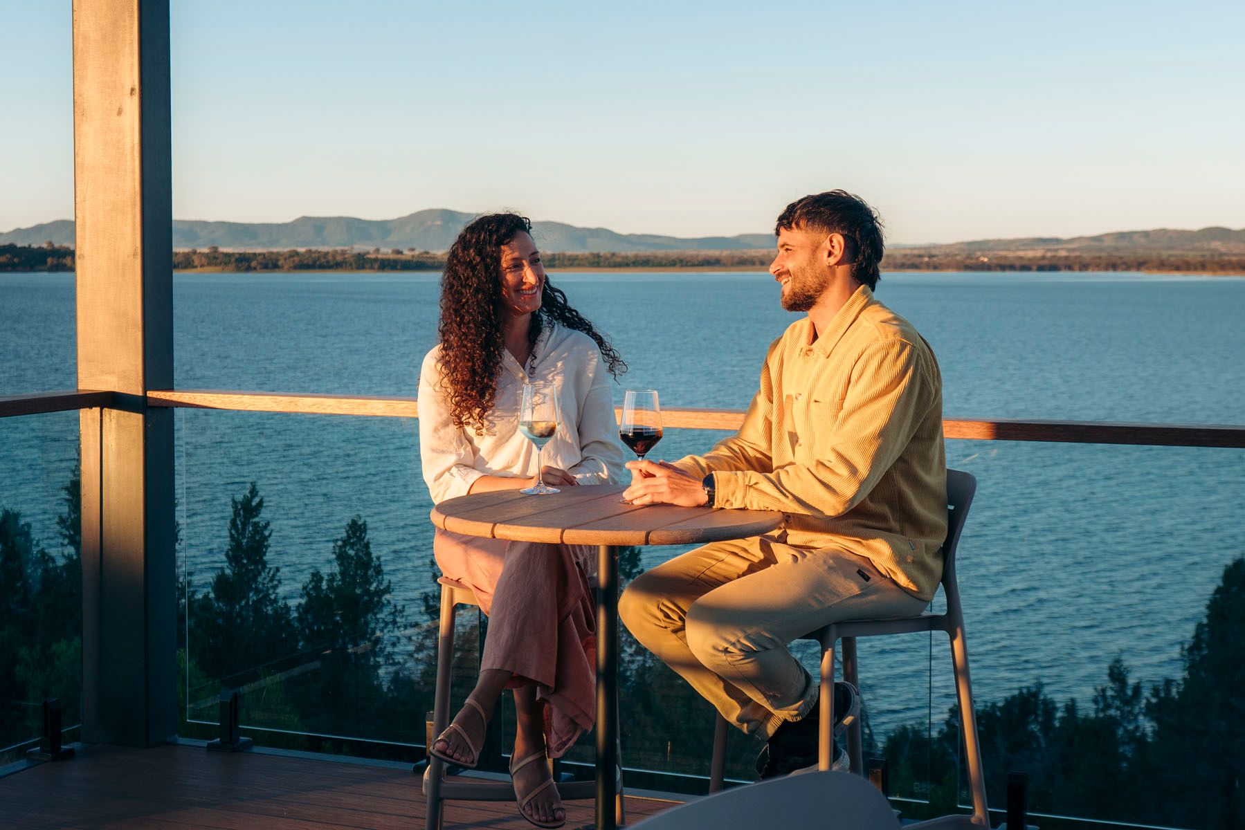 Wilderluxe wine on the balcony