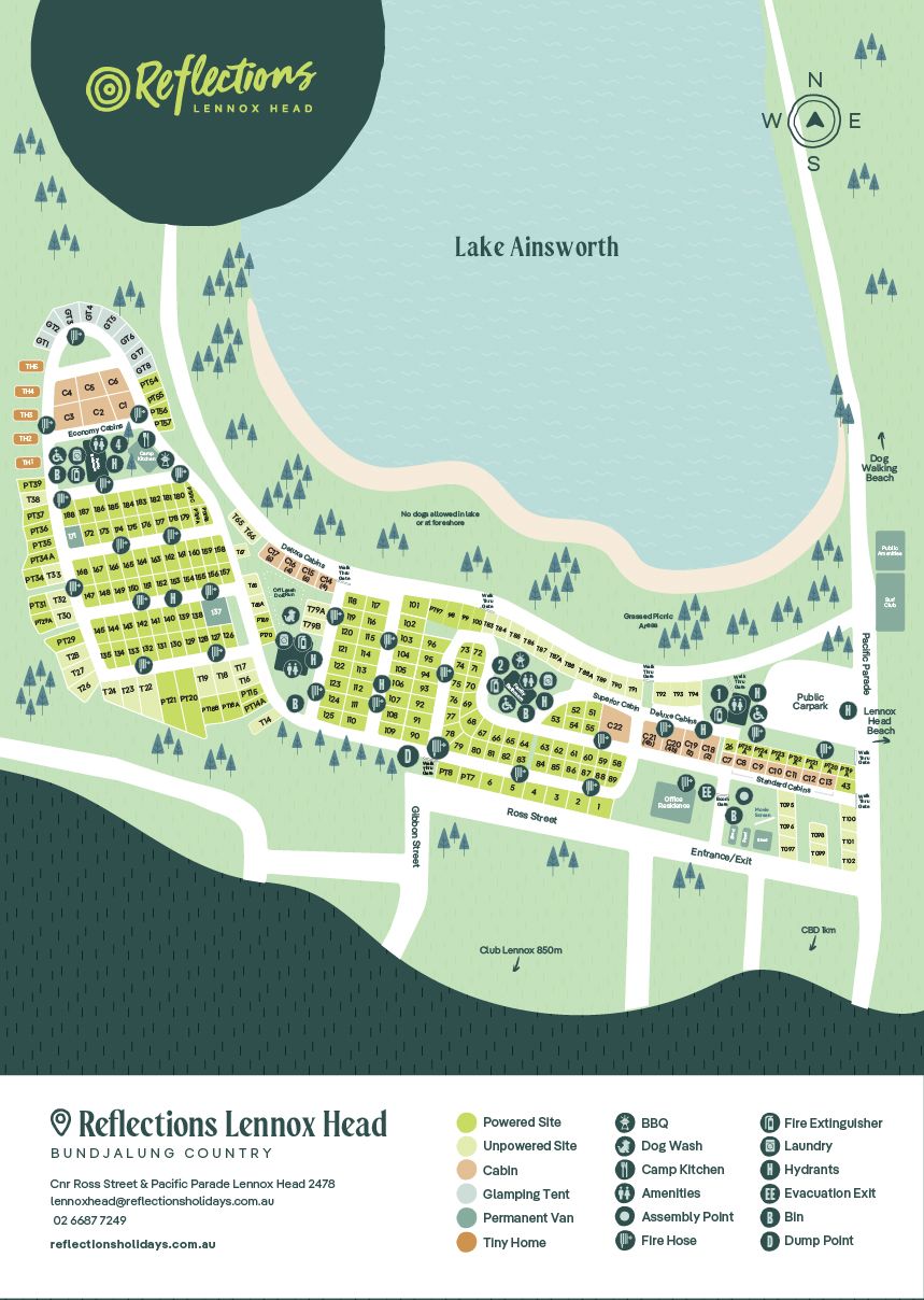 Reflections_Lennox-Head_Holiday_and_caravan-park_Map
