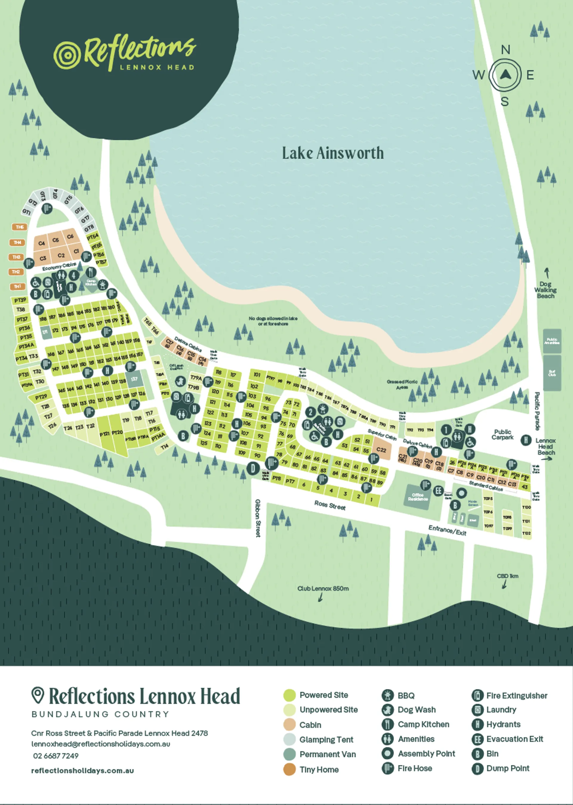 Reflections_Lennox-Head_Holiday_and_caravan-park_Map