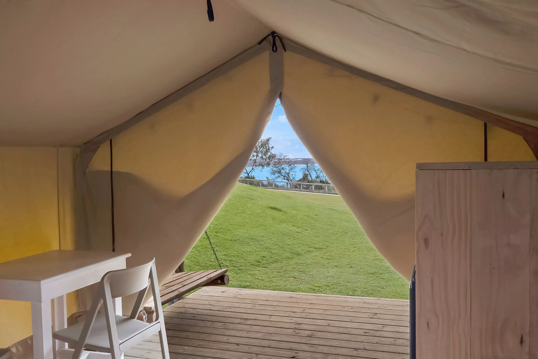 Bonny Hills glamping tent views