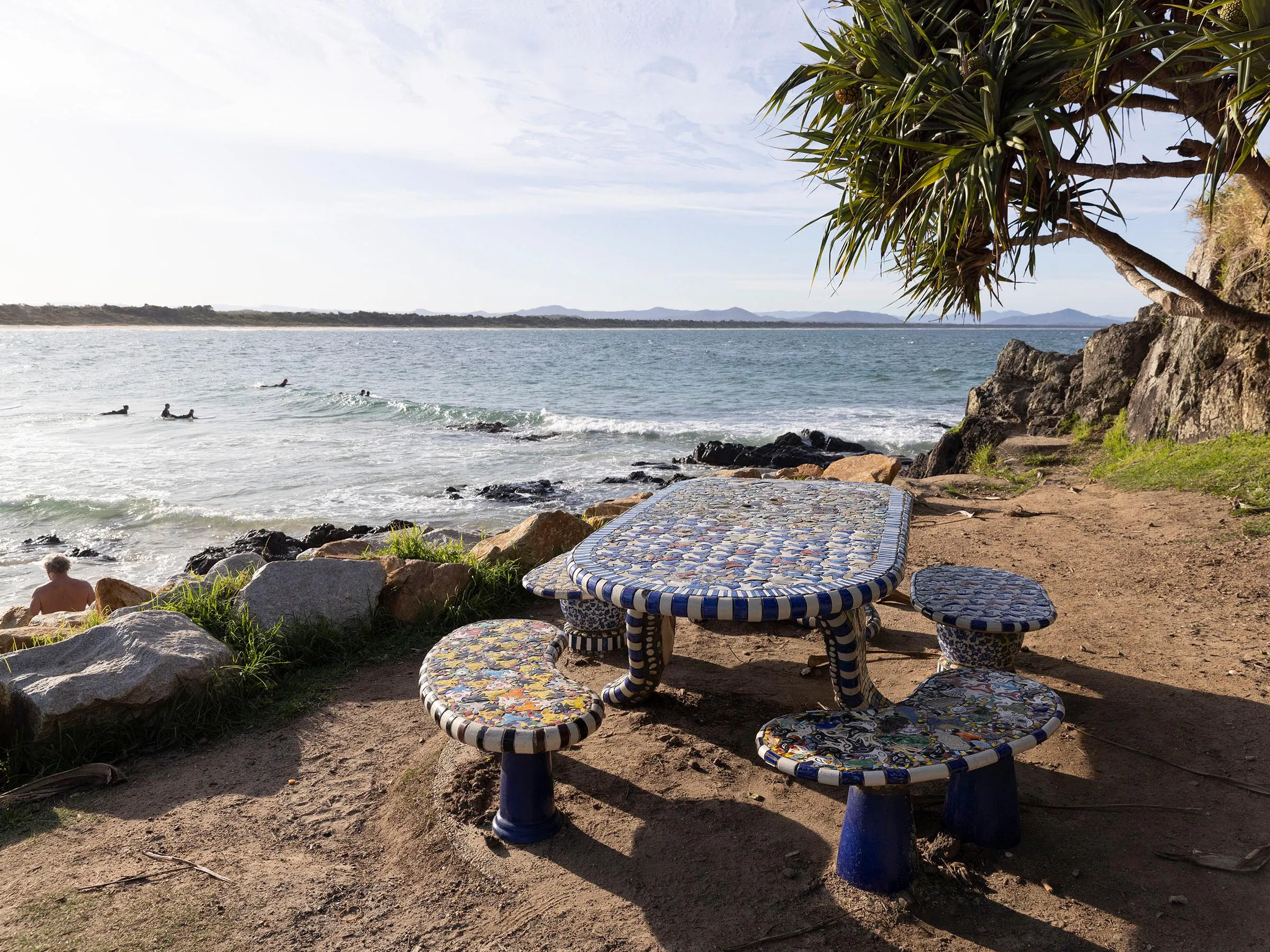 Reflections Scotts Head holiday and caravan park public seating near Scotts Head lookout