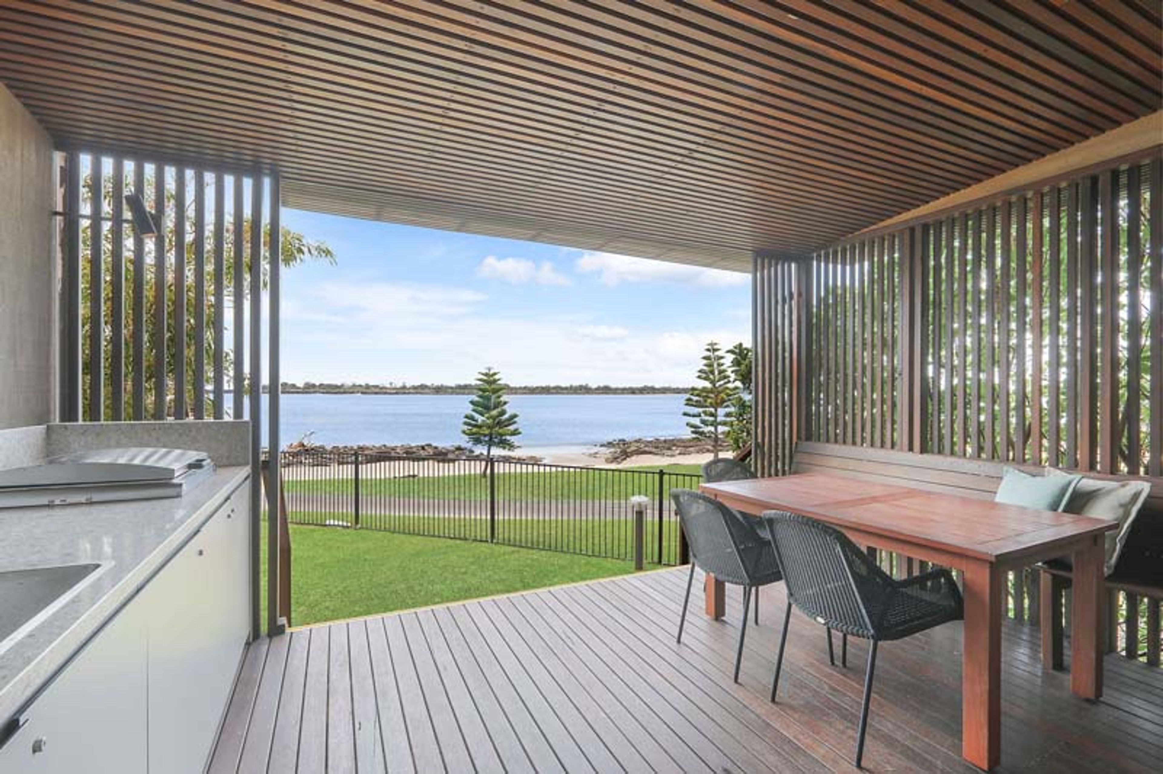Shaws Bay - premium cabin - verandah view