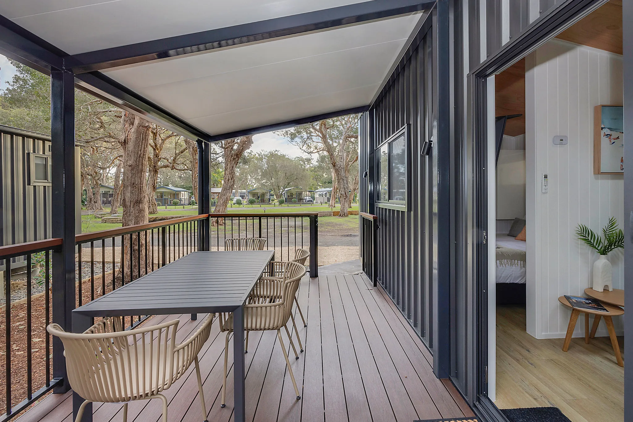 North haven tiny home verandah