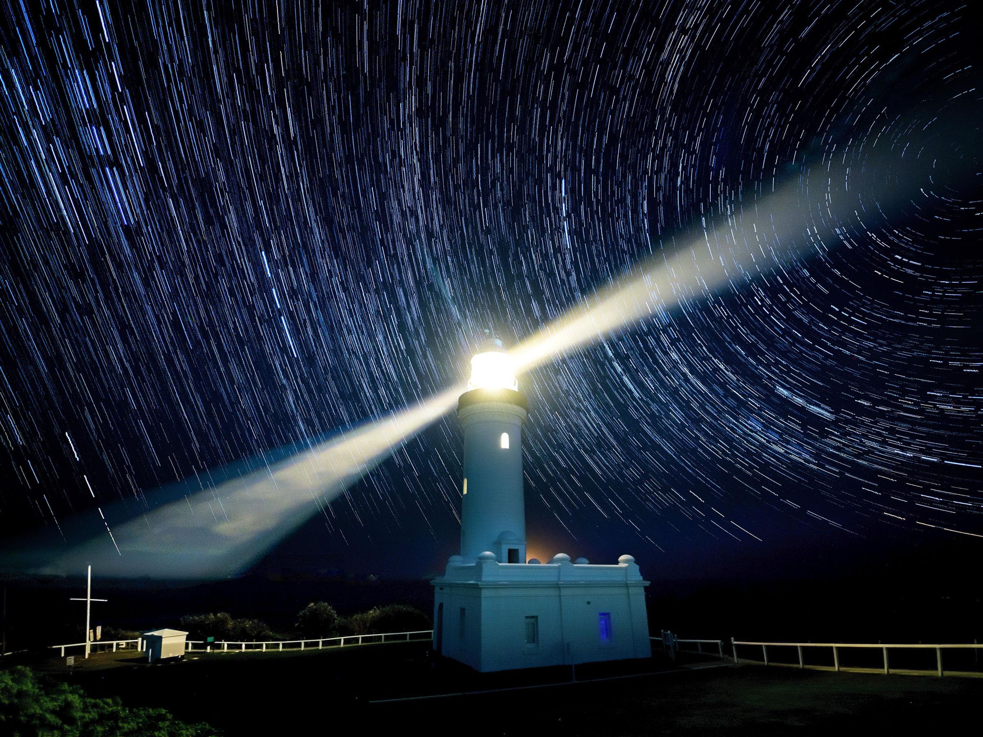 Norah Head Lighthouse night time stars photo with long shutter speed Norah_Head_231215_084831_0016