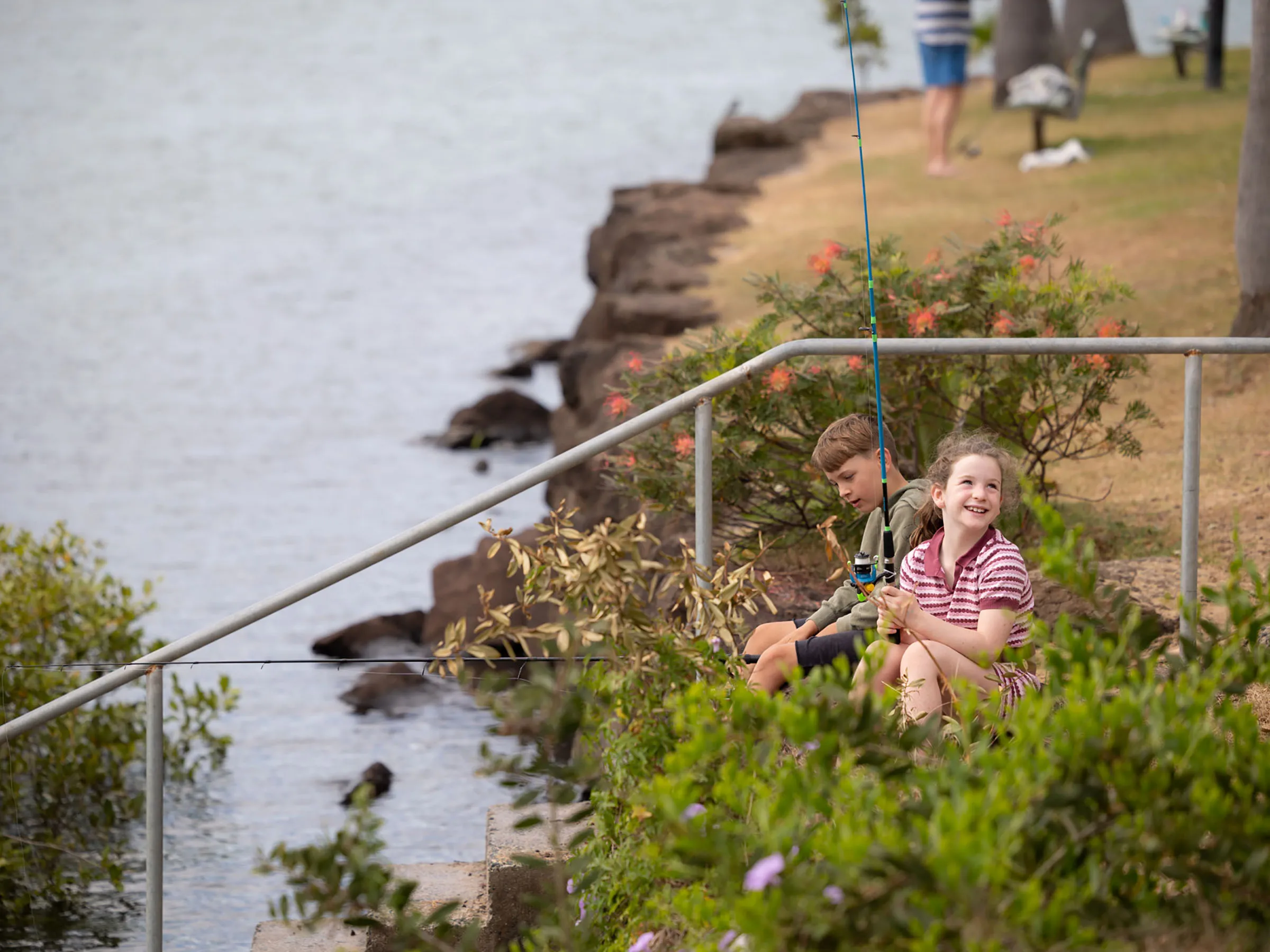 Reflections Holidays Brunswick Heads holiday & caravan park kids playing simpsons creek