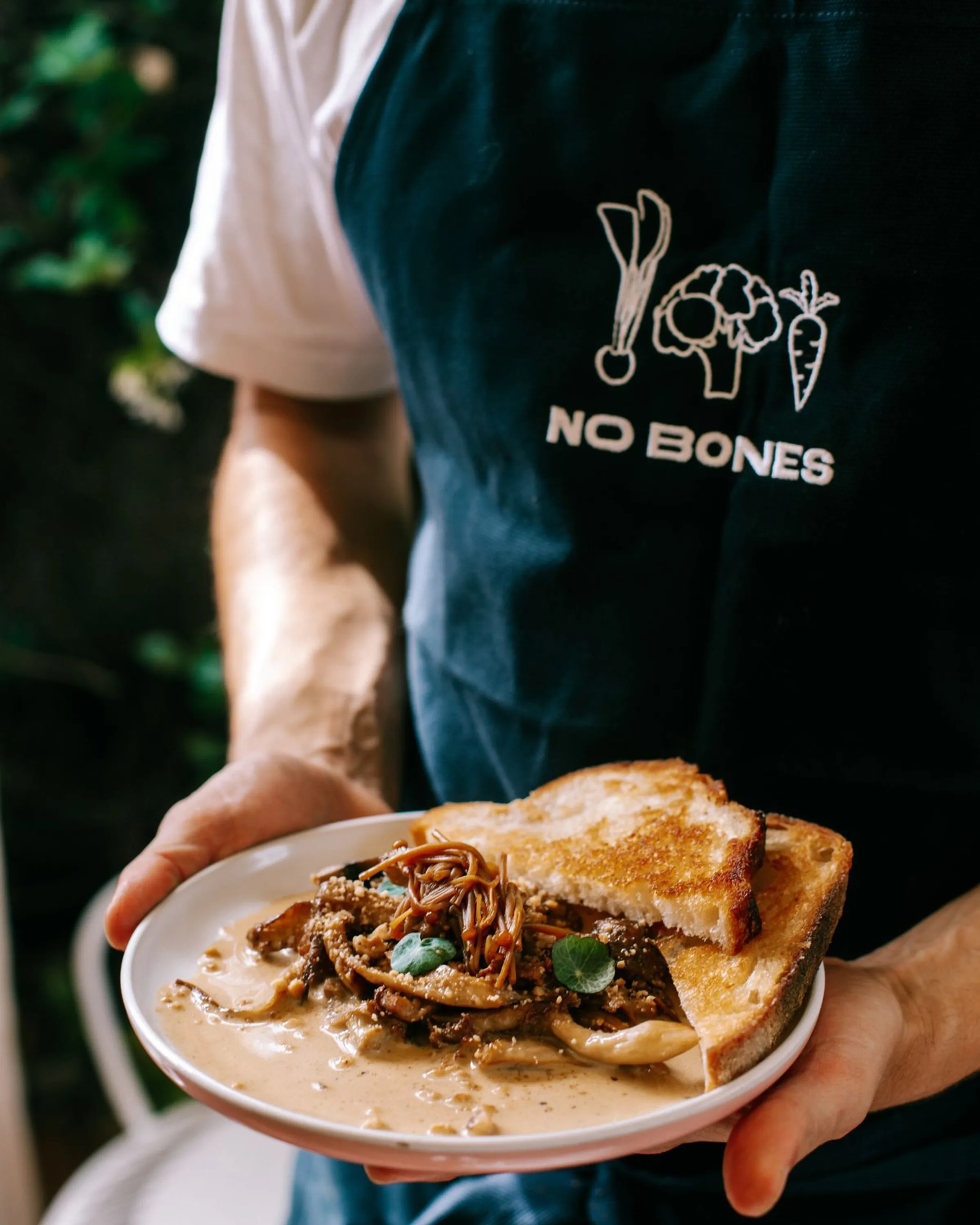Mushroom toast at No Bones Byron Bay