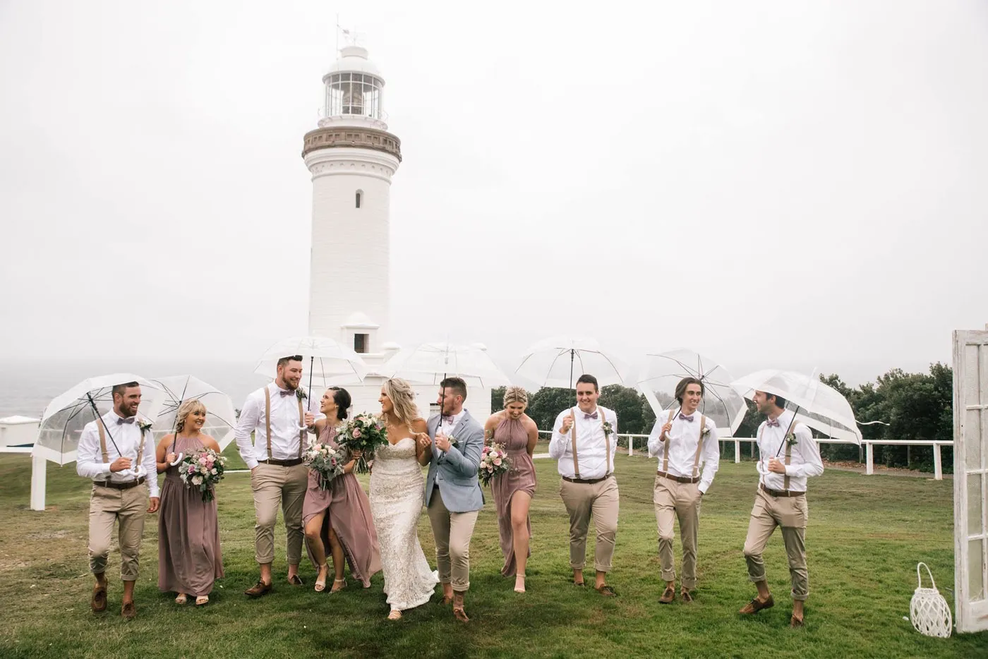 Norah Head Lighthouse Weddings ceremony bridal party