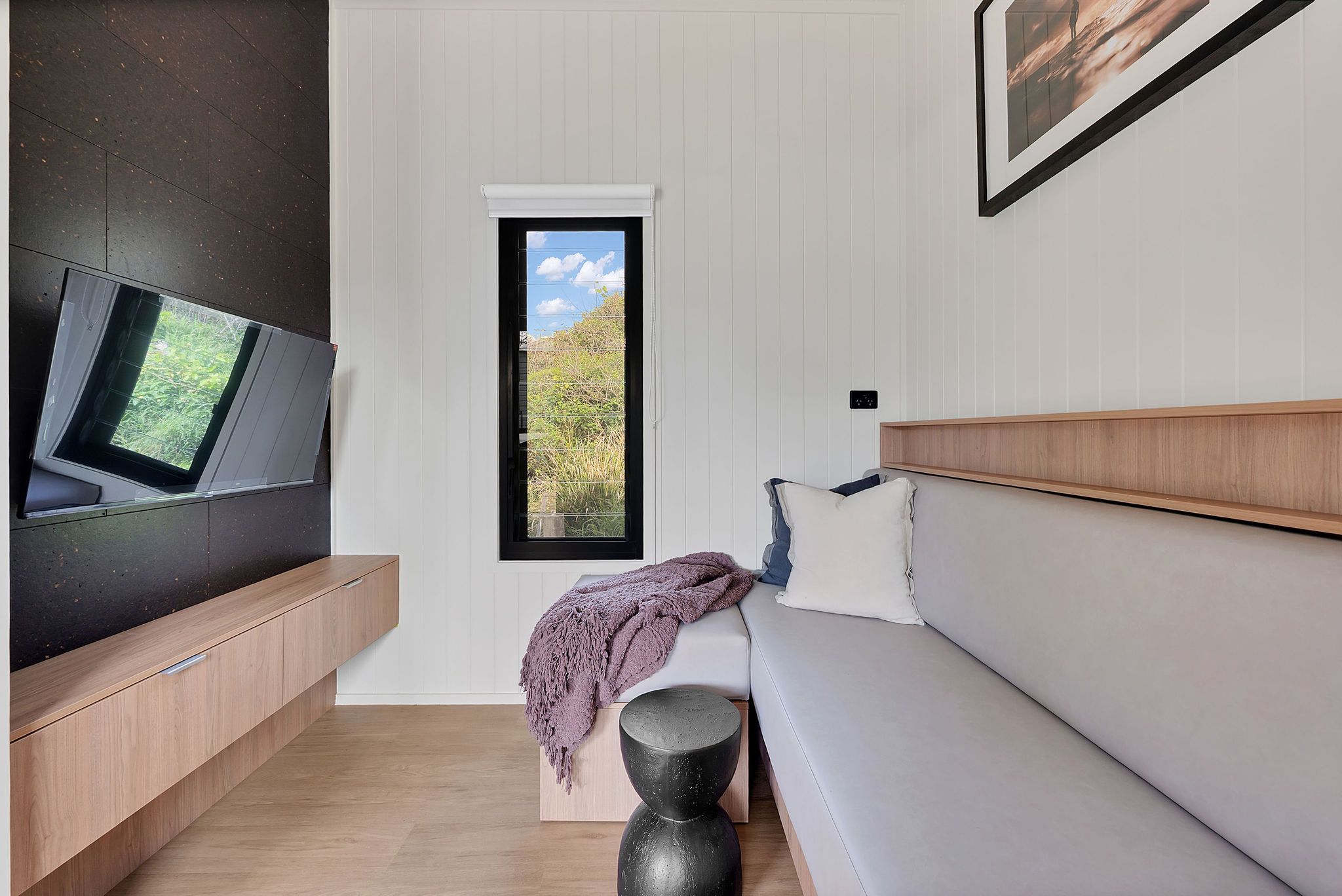 Seal Rocks tiny home - living area