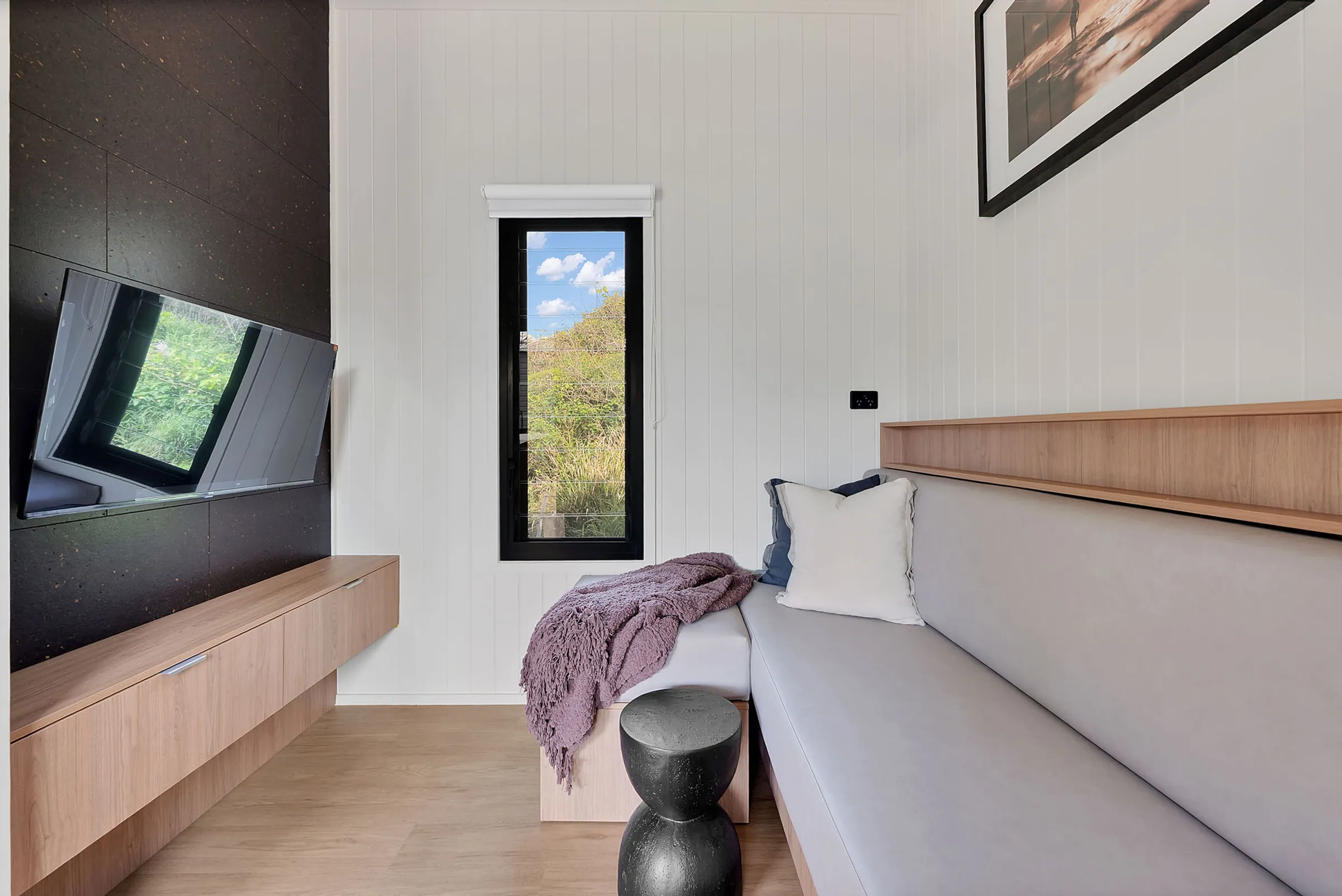 Seal Rocks tiny home - living area